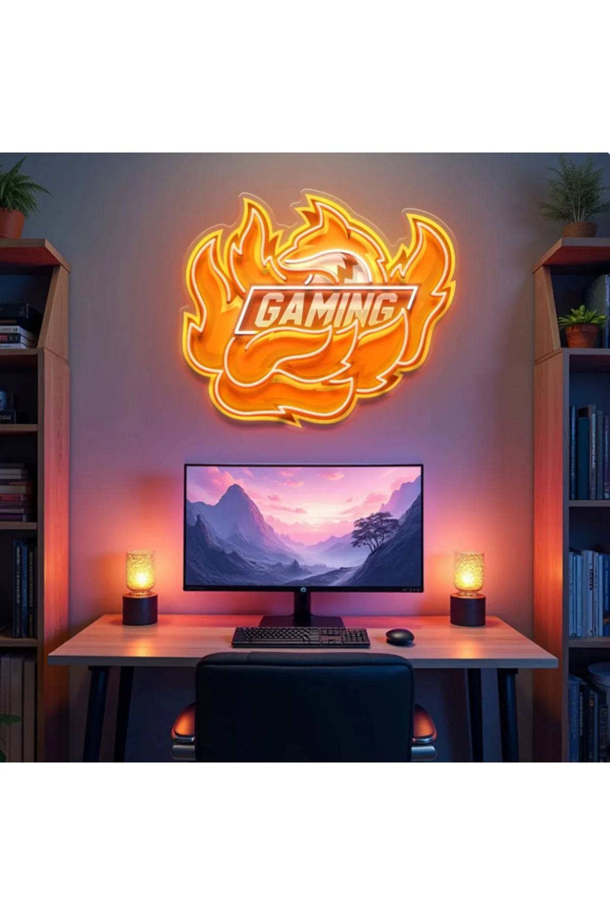 NEON LED IŞIKLI POP ART GAMİNG TABLO