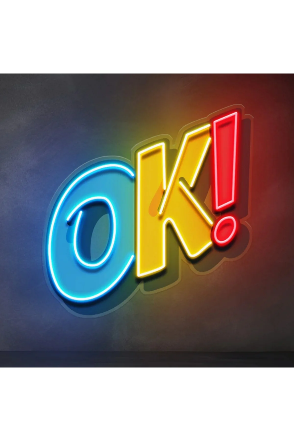 NEON LED IŞIKLI POP ART OK TABLO