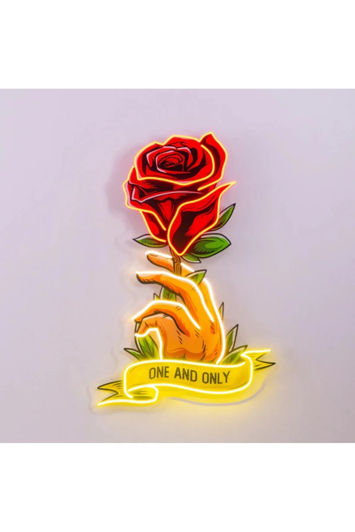 NEON LED IŞIKLI POP ART GÜL