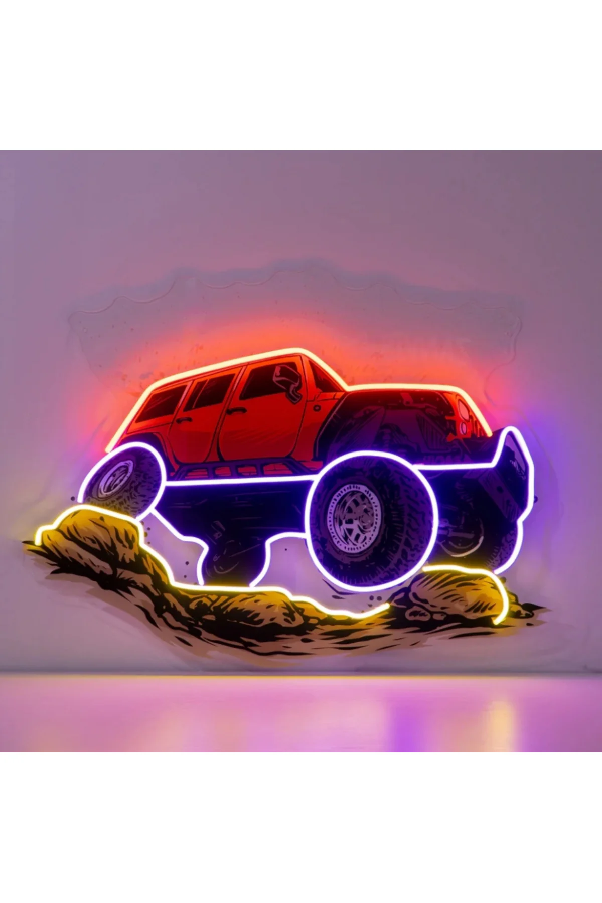 NEON LED IŞIKLI POP ART OFF-ROAD