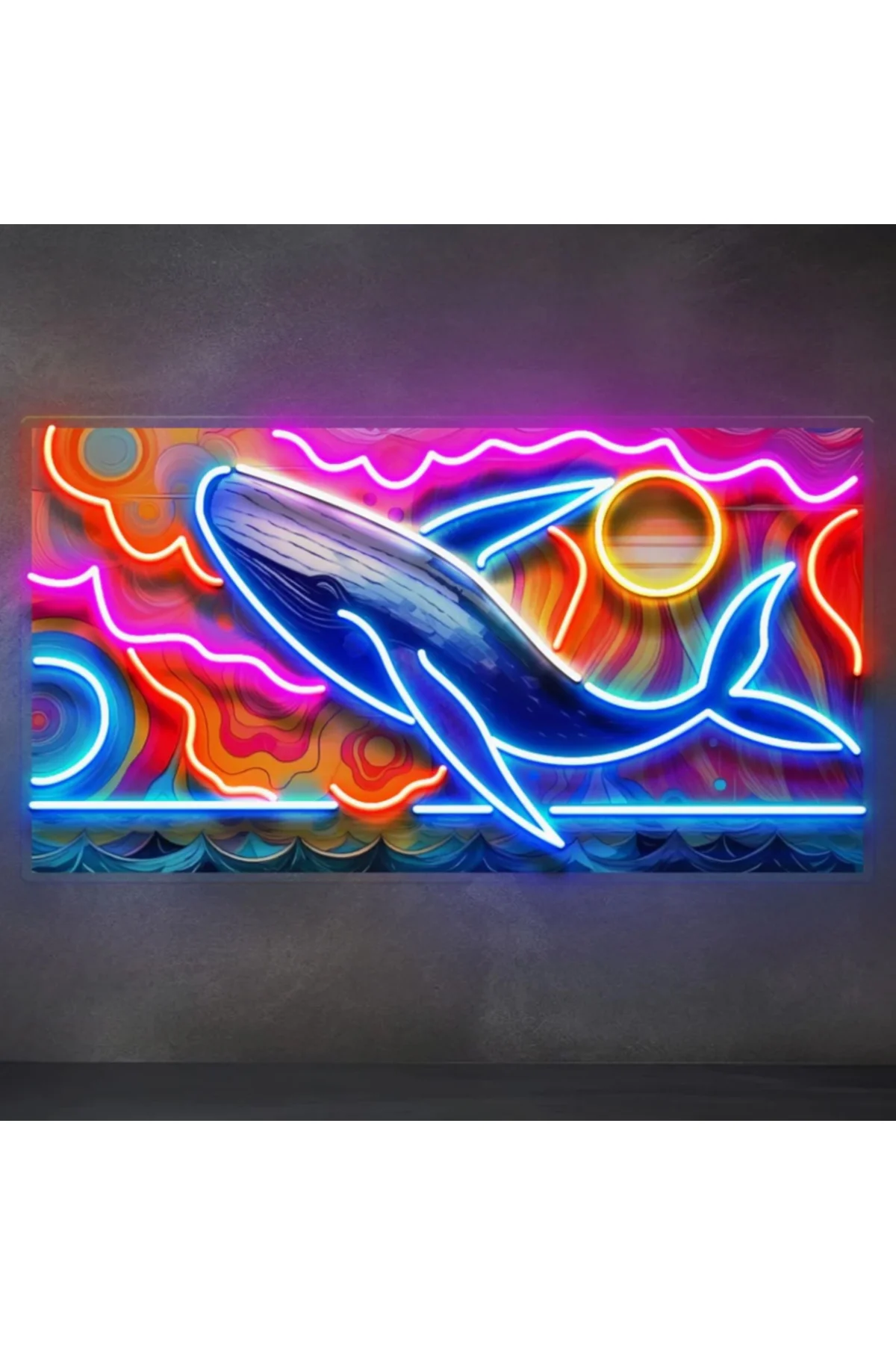 NEON LED IŞIKLI POP ART YUNUS BALIĞI