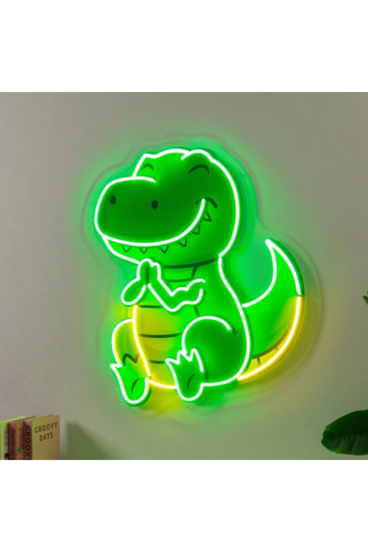 NEON LED IŞIKLI POP ART SEVİMLİ DİNAZOR