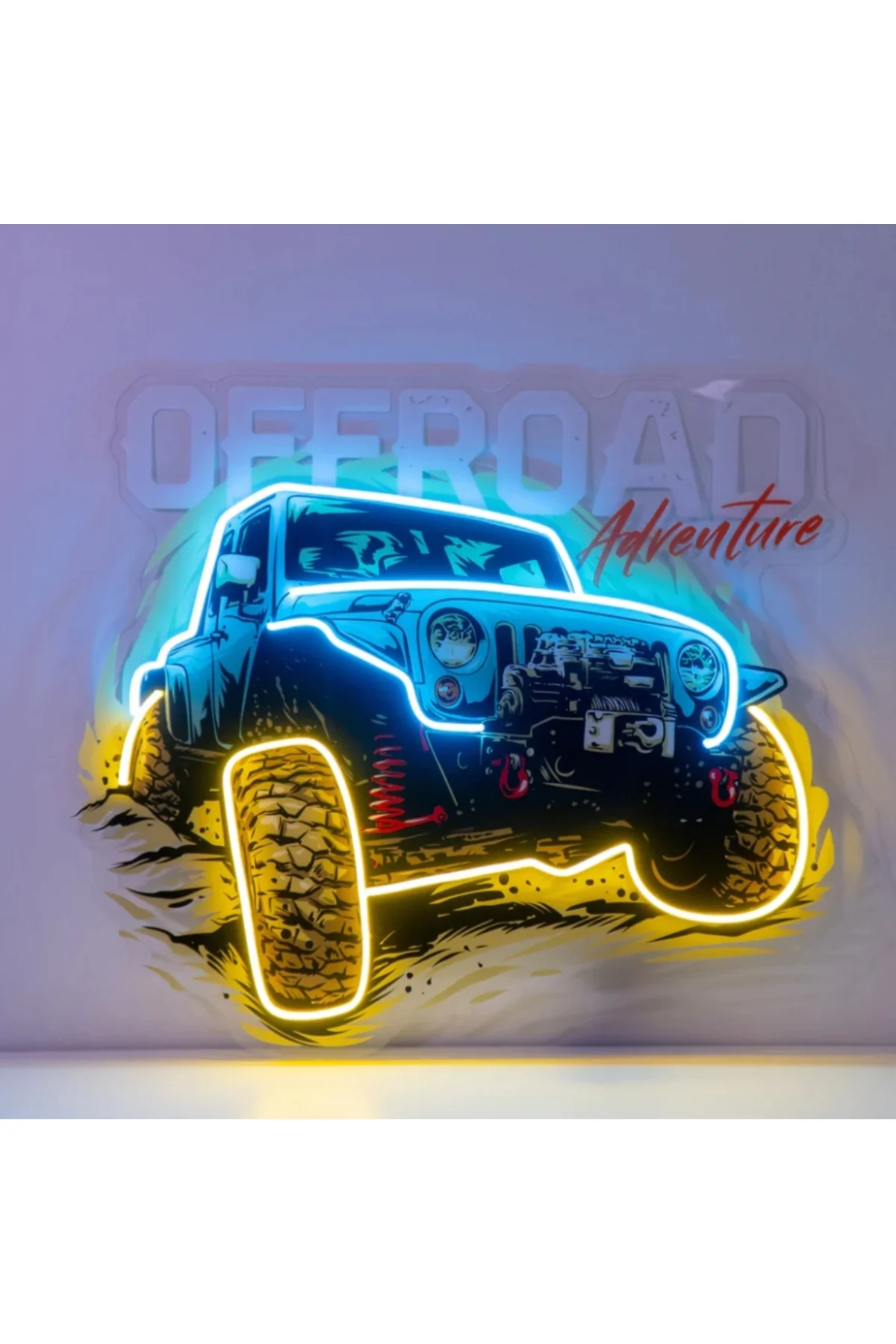 NEON LED IŞIKLI POP ART OFF-ROAD