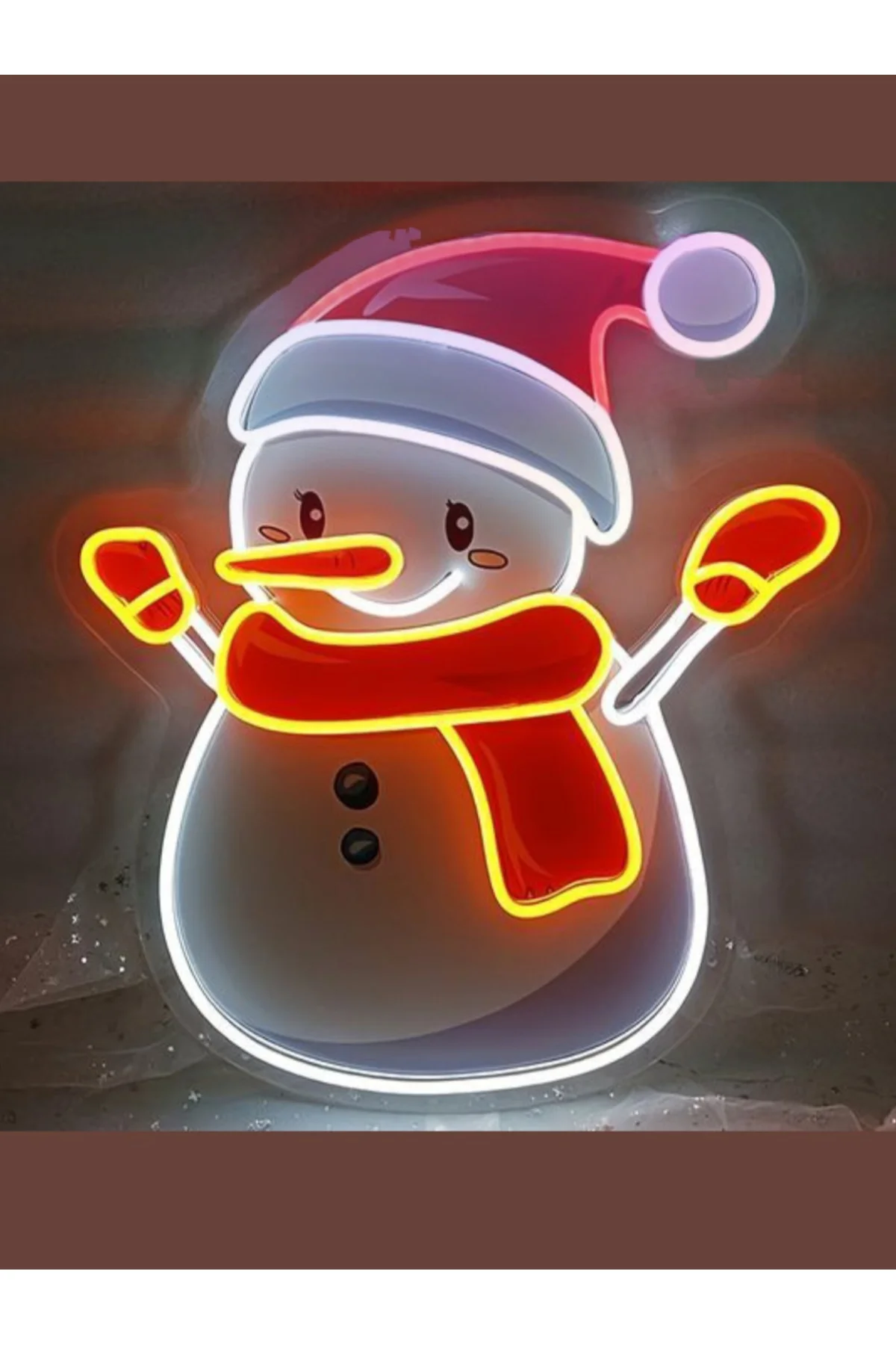 NEON LED IŞIKLI POP ART KARDAN ADAM NOEL YILBAŞI