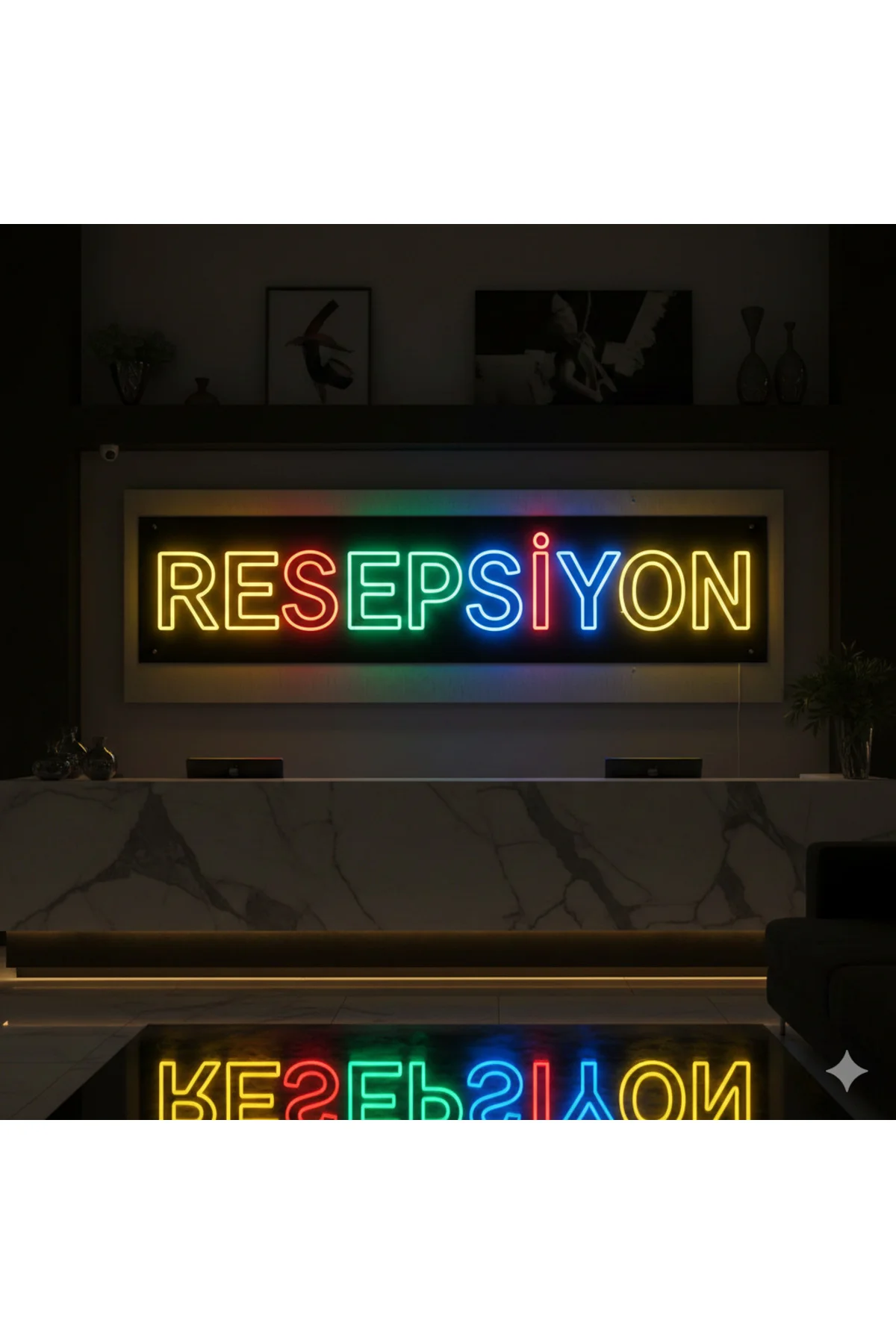 NEON LED IŞIKLI RESEPSİYON