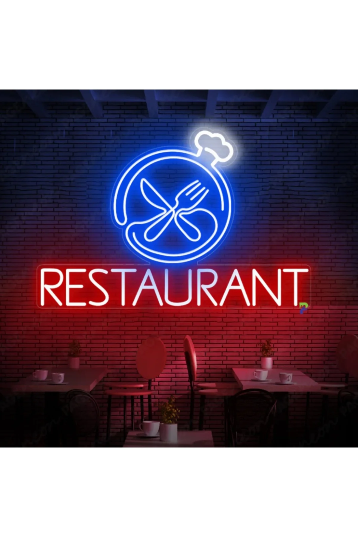 NEON LED IŞIKLI RESTAURANT DUVAR YAZI DEKORASYON TABLO