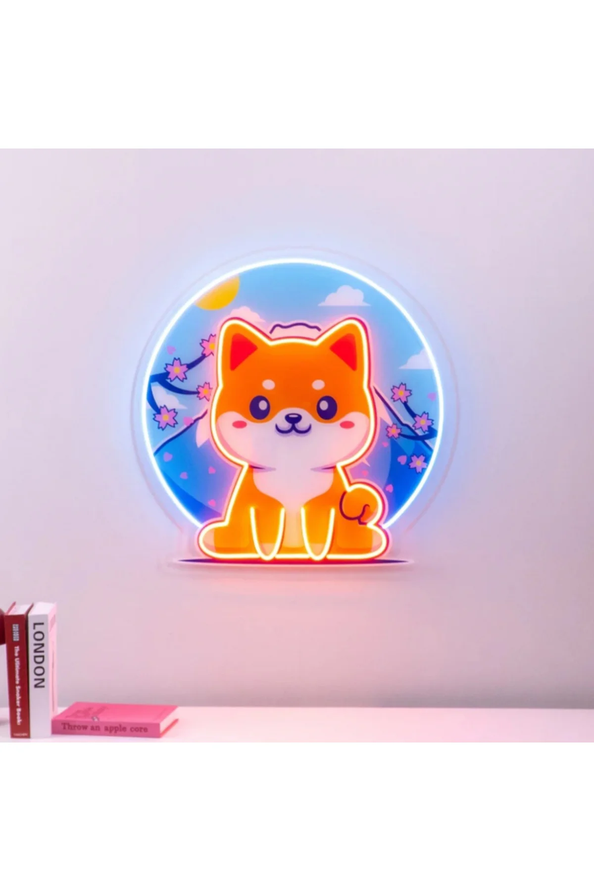 NEON LED IŞIKLI SANATSAL KEDİ