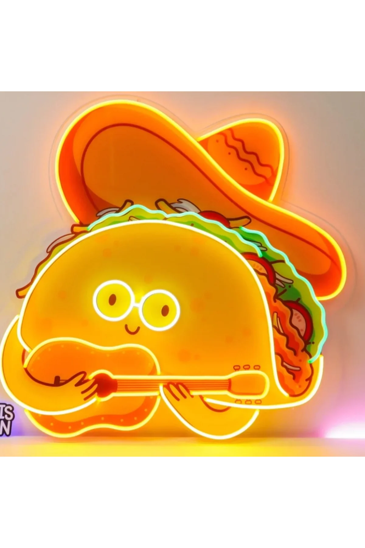 NEON LED IŞIKLI SANDWİCH FAST FOOD POP ART