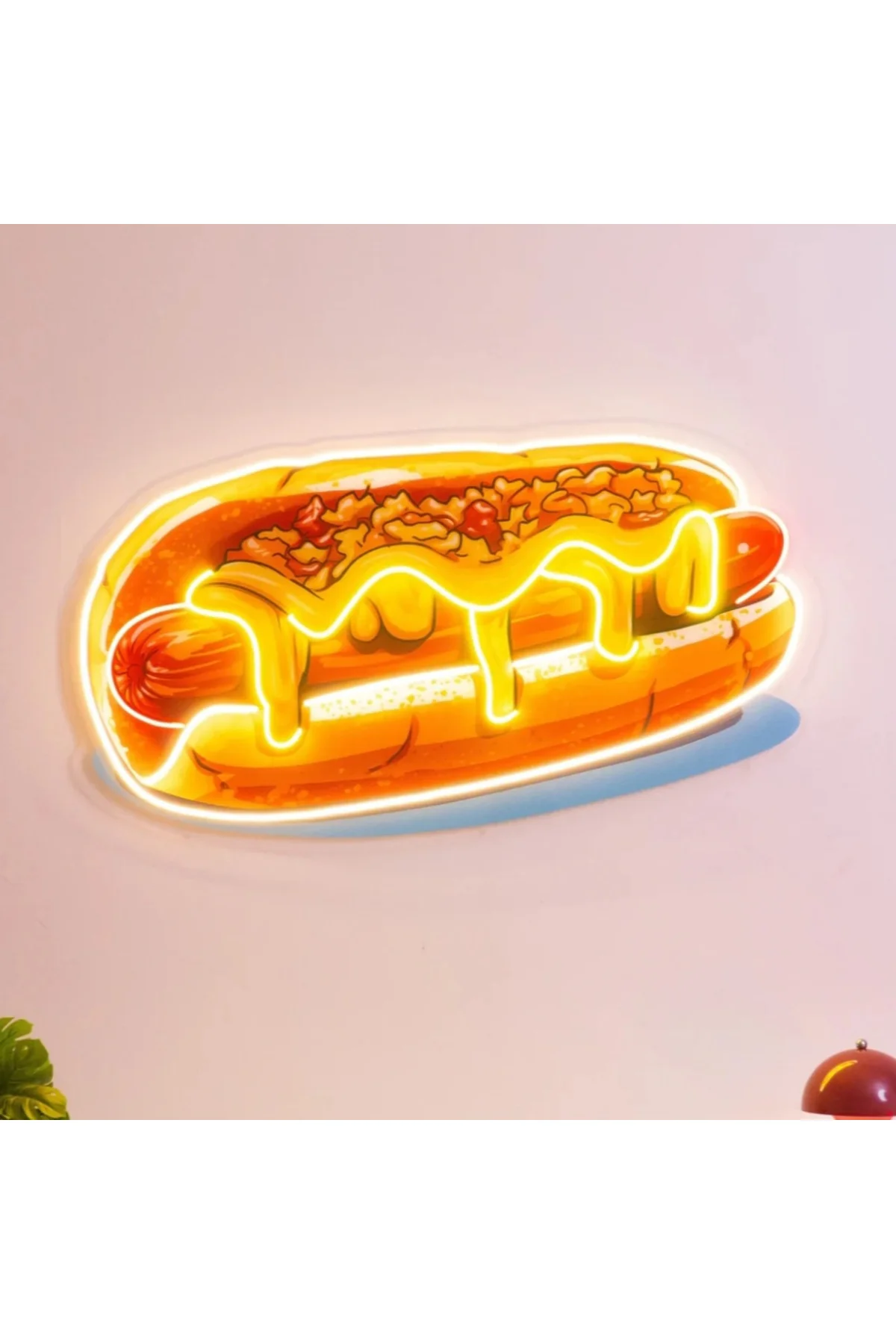 NEON LED IŞIKLI SOSİSLİ POP ART FAST FOOD