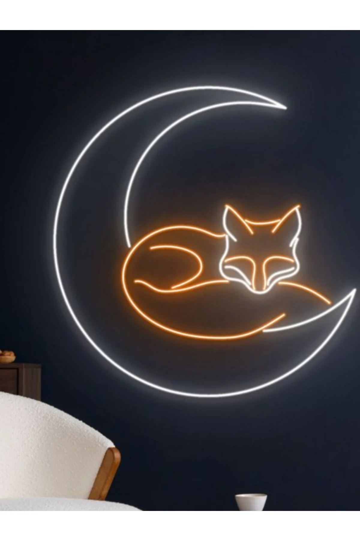 NEON LED IŞIKLI TİLKİ AY