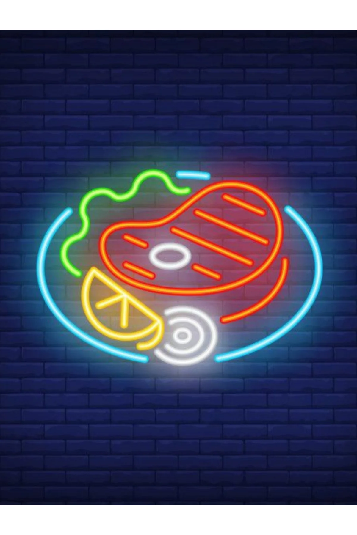 NEON LED IŞIKLI TOST SANDWİCH TABAĞI RESTORAN CAFE
