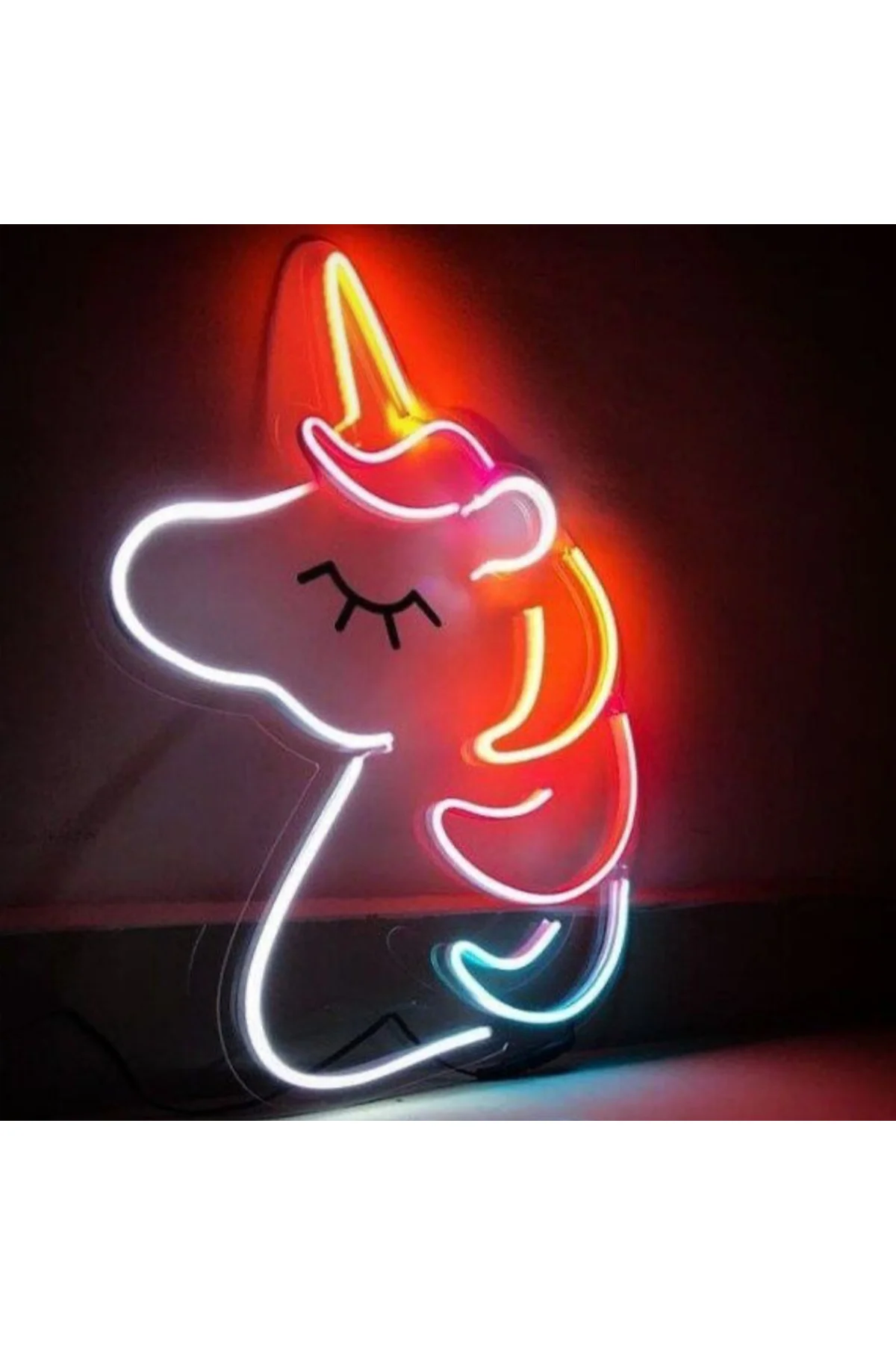 NEON LED IŞIKLI UNİCORN POP ART