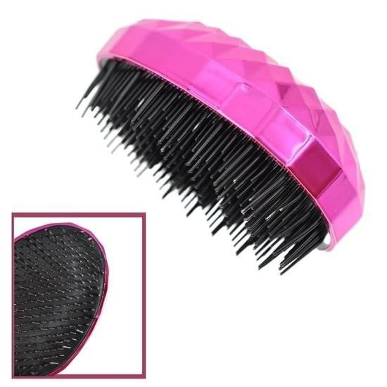 Neon Pembe Düzleştirici Tarak Geniş Aralıklı Her Saç Tipine Uygun