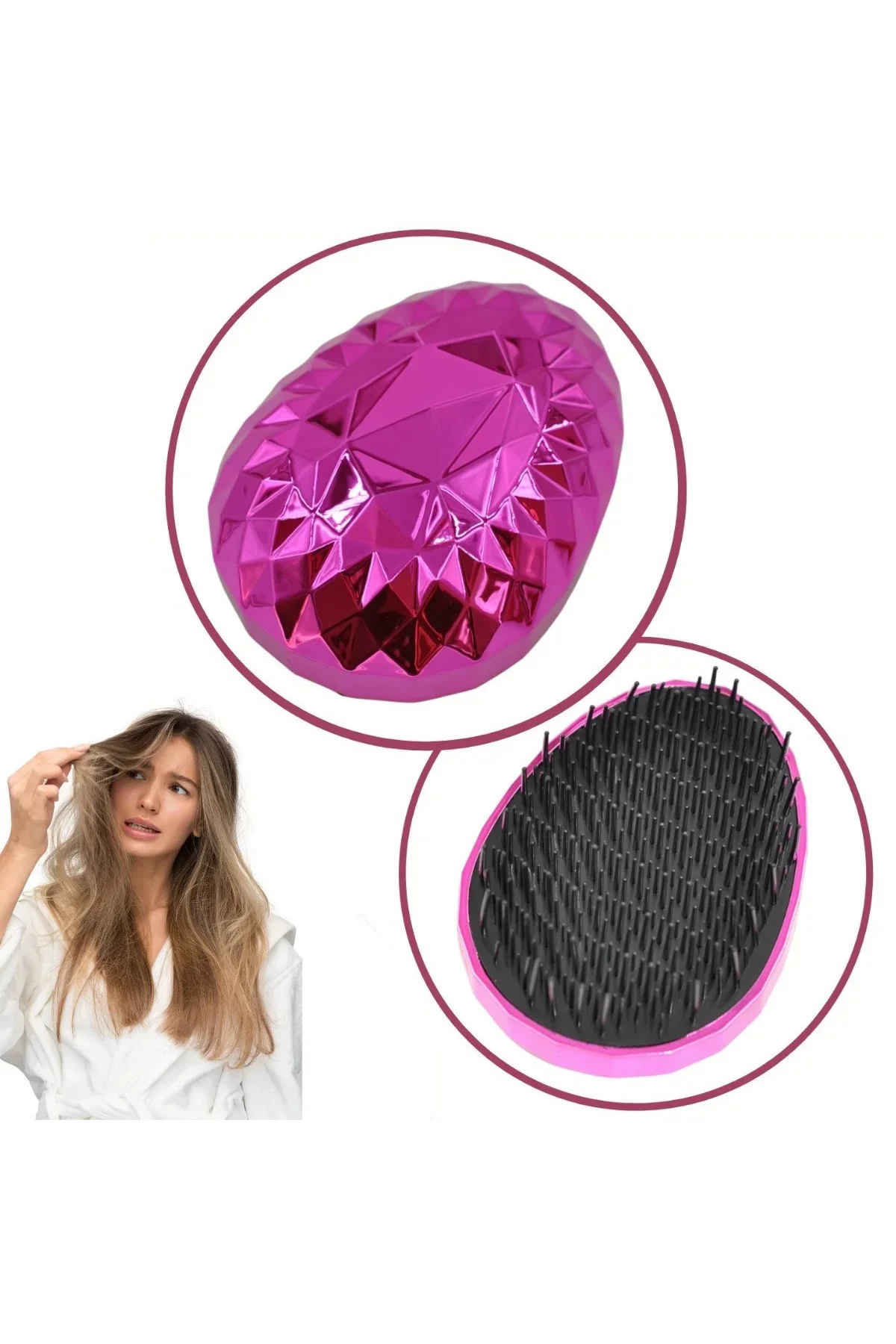 Neon Pembe Düzleştirici Tarak Geniş Aralıklı Her Saç Tipine Uygun Fırçalı Saç Düzleştirici Neon Pembe Düzleştirici Tarak Geniş Aralıklı Her Saç Tipine Uygun Fırçalı Saç Düzleştirici