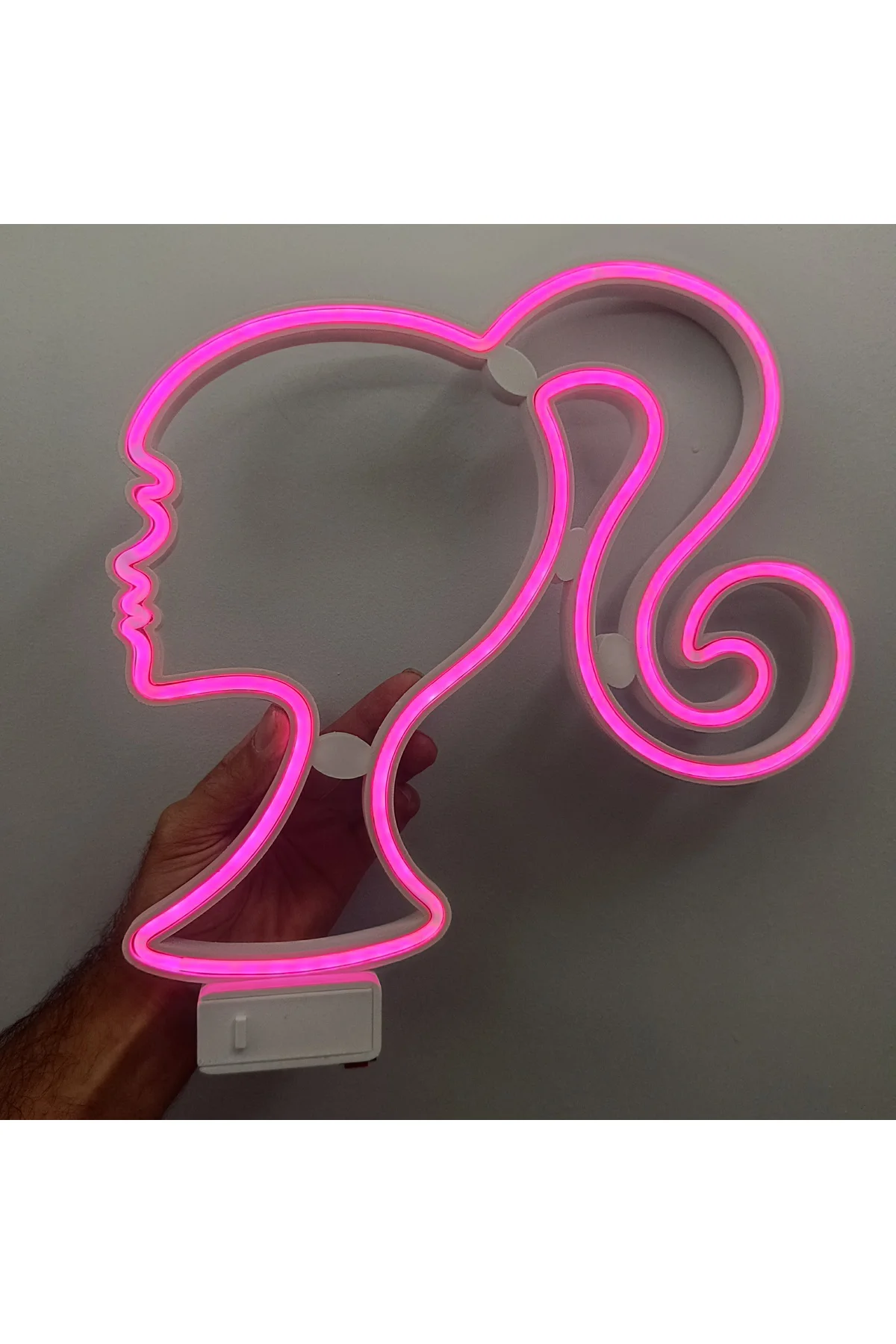 NEON PEMBE IŞIKLI BARBİE KUAFÖR