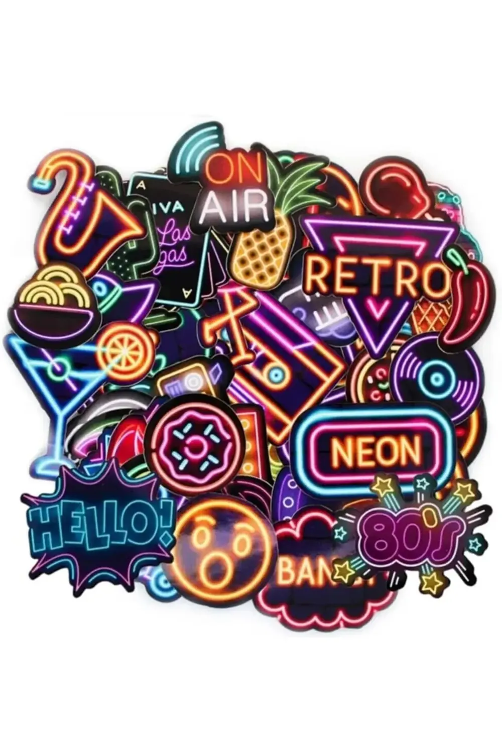 Neon Seti, Laptop ve Kask Çıkartması, Ajanda, Bullet Journal, Ret Neon Seti, Laptop ve Kask Çıkartması, Ajanda, Bullet Journal, Ret