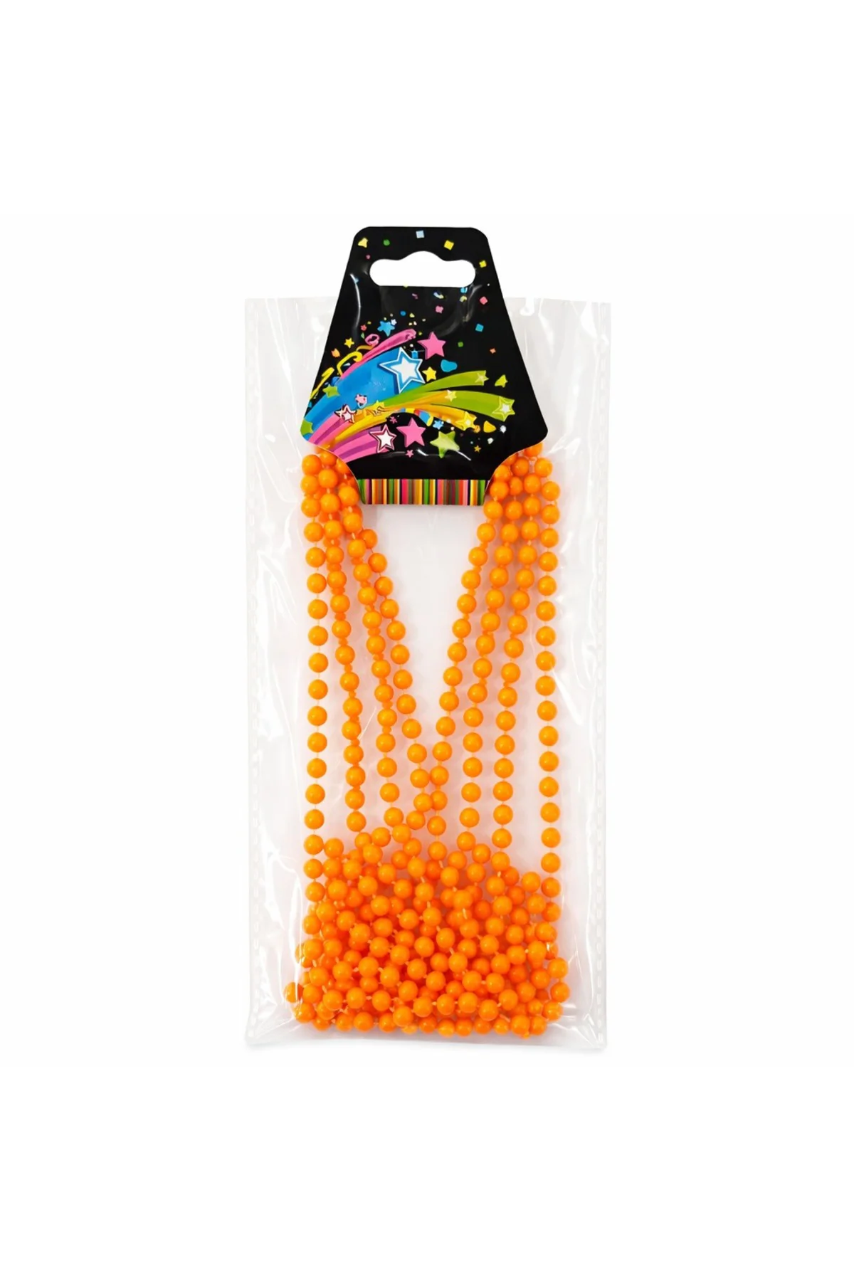 Neon Tcu Boncuk Kolye 80 cm – Retro 80’ler 90’lar Parti Aksesuarı