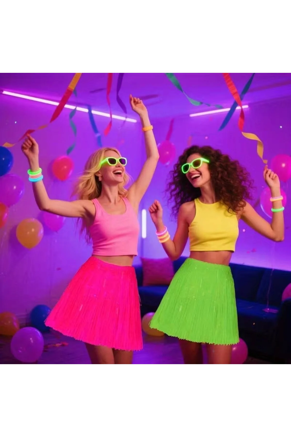 Neon Tcu Hawaii Parti Eteği 40 cm