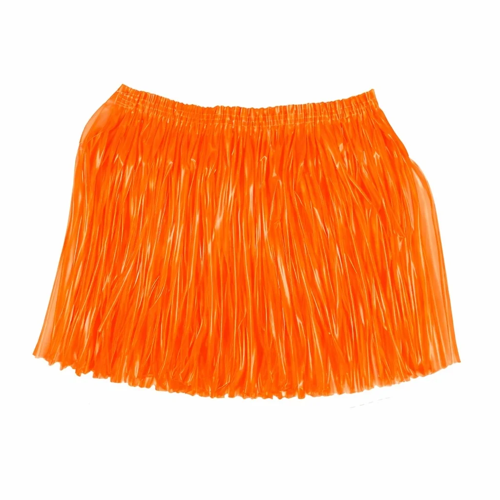Neon Turuncu Hawaii Parti Eteği 40 Cm