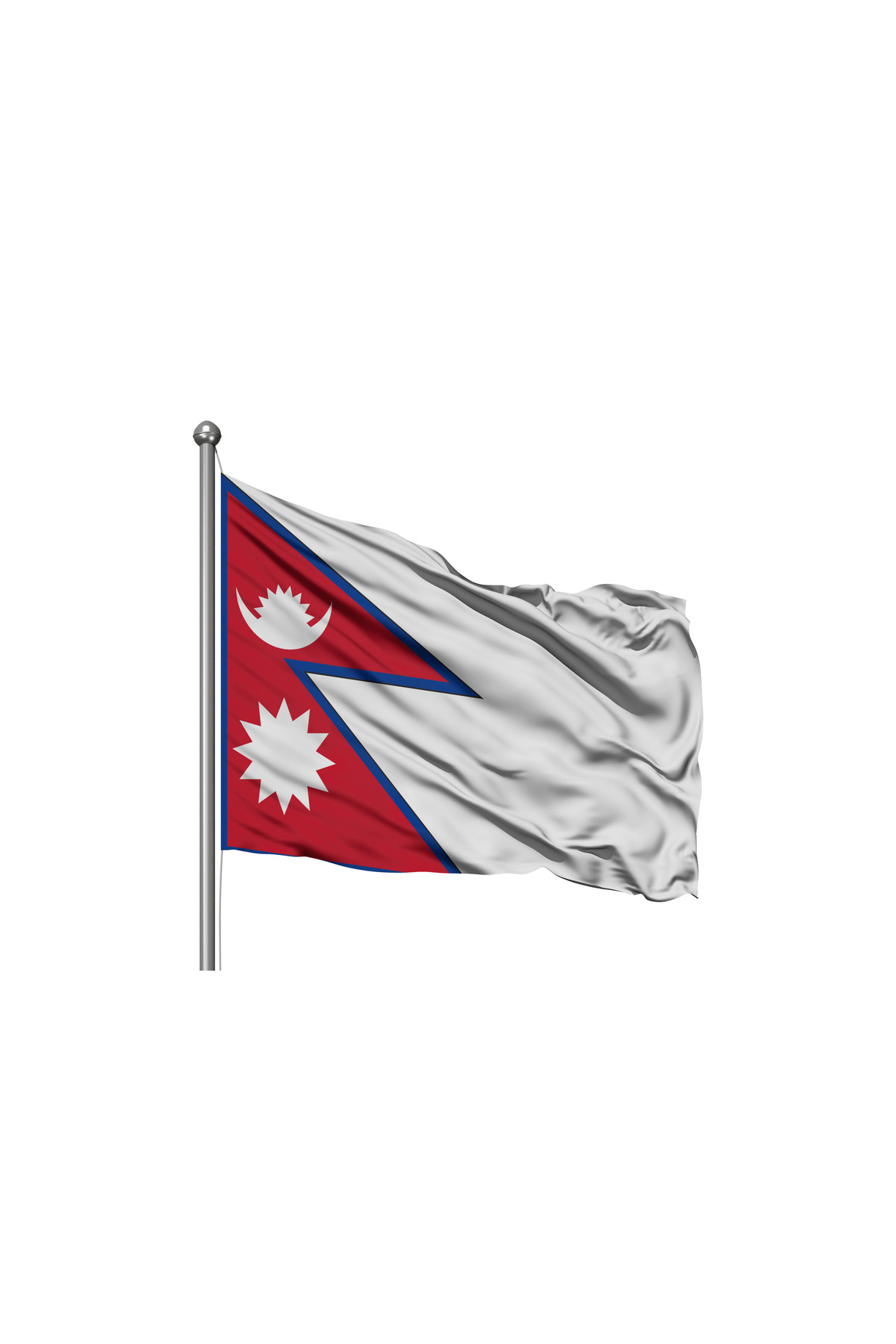 Nepal Devleti Bayrağı - Premium Raşel Kumaş 200x300cm