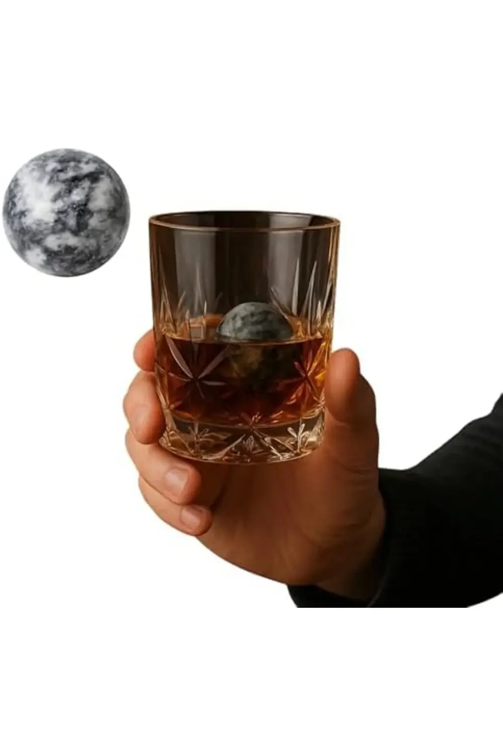 Neptün Yuvarlak Granit Mermer Viski Taşı 1 Adet Kesesinde Hediye
