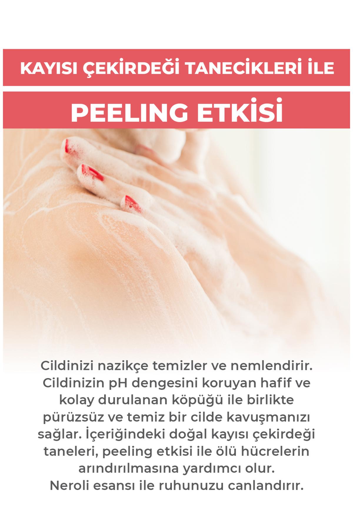 Neroli Body Peeling Doğal Kayısı Çekirdeği Tanecikleri 250 Ml