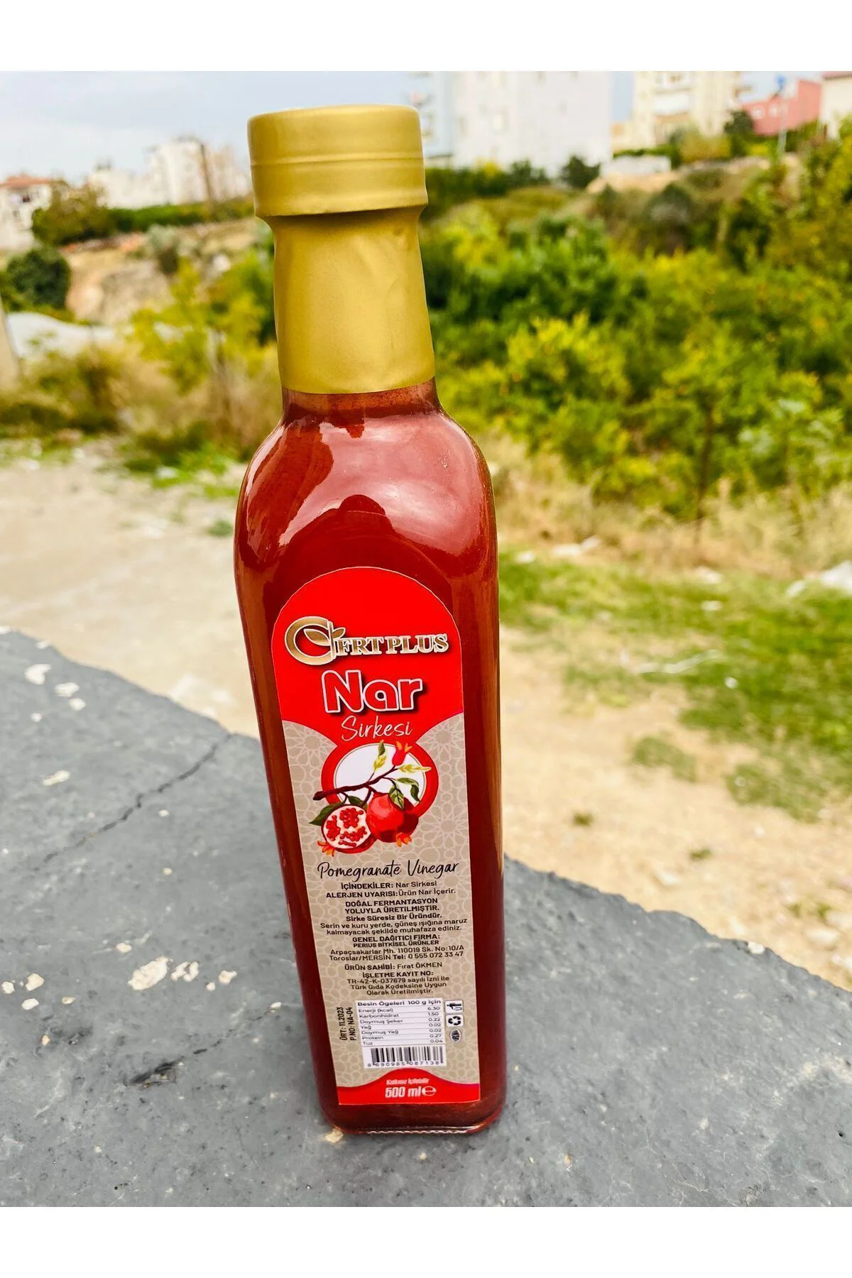 Neşe Natural Doğal Nar Sirkesi 500 ml Cam Şise
