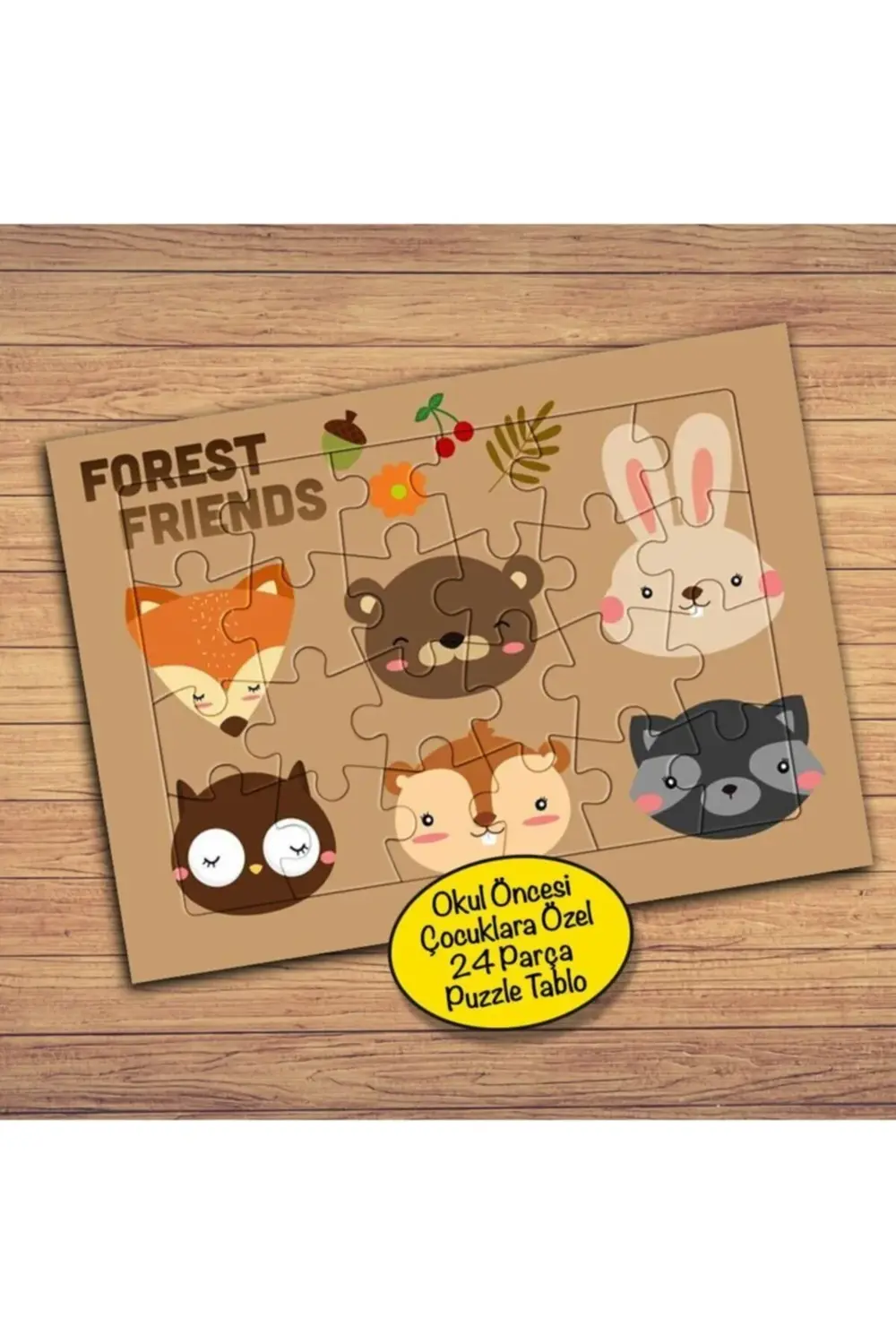 Neşeli Arkadaşlar Çocuklara Özel Puzzle Yapboz Tablo-pz127