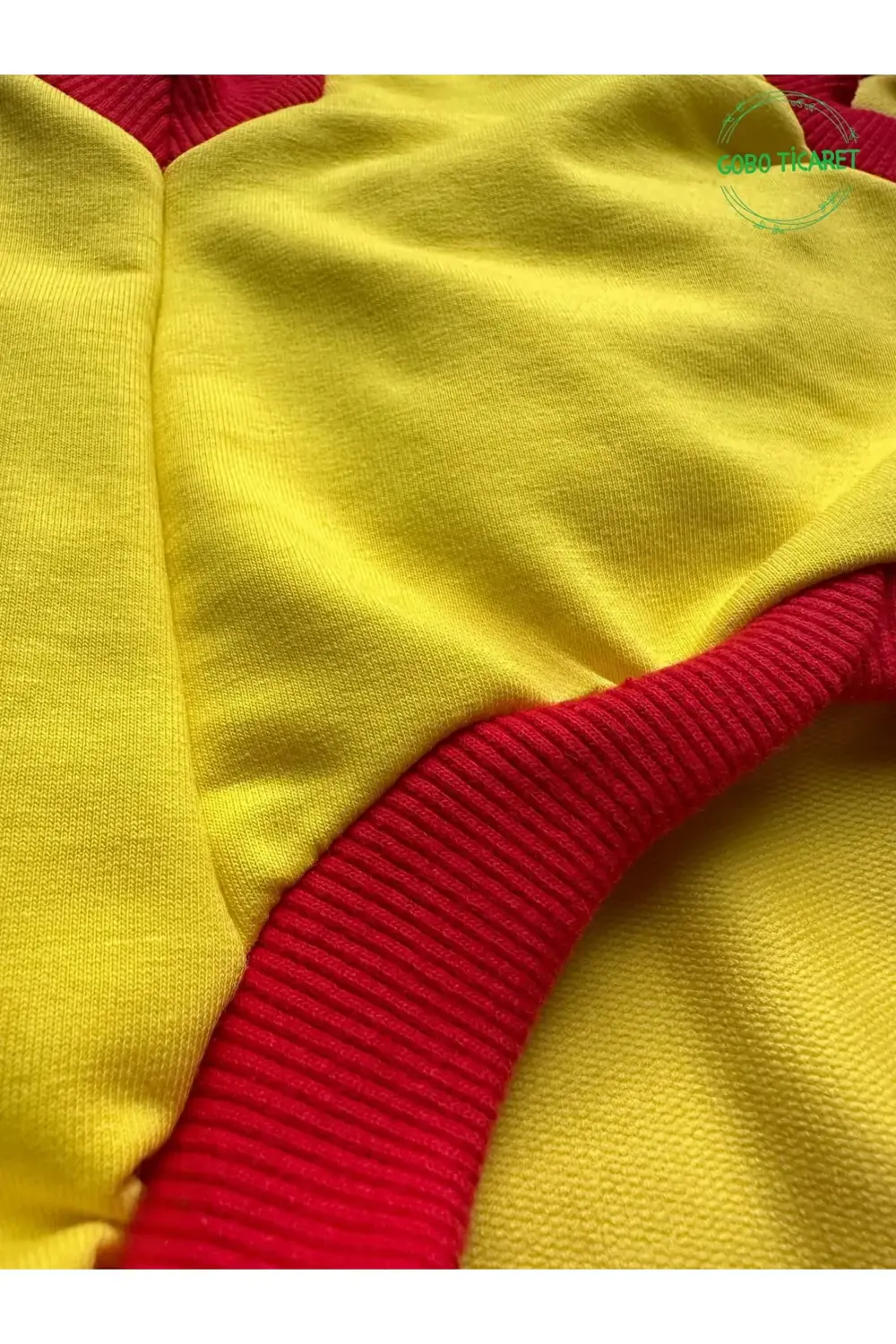 Neşeli Maymun Aksesuarlı Fosforlu Sarı Kedi Köpek Kıyafeti Elbise