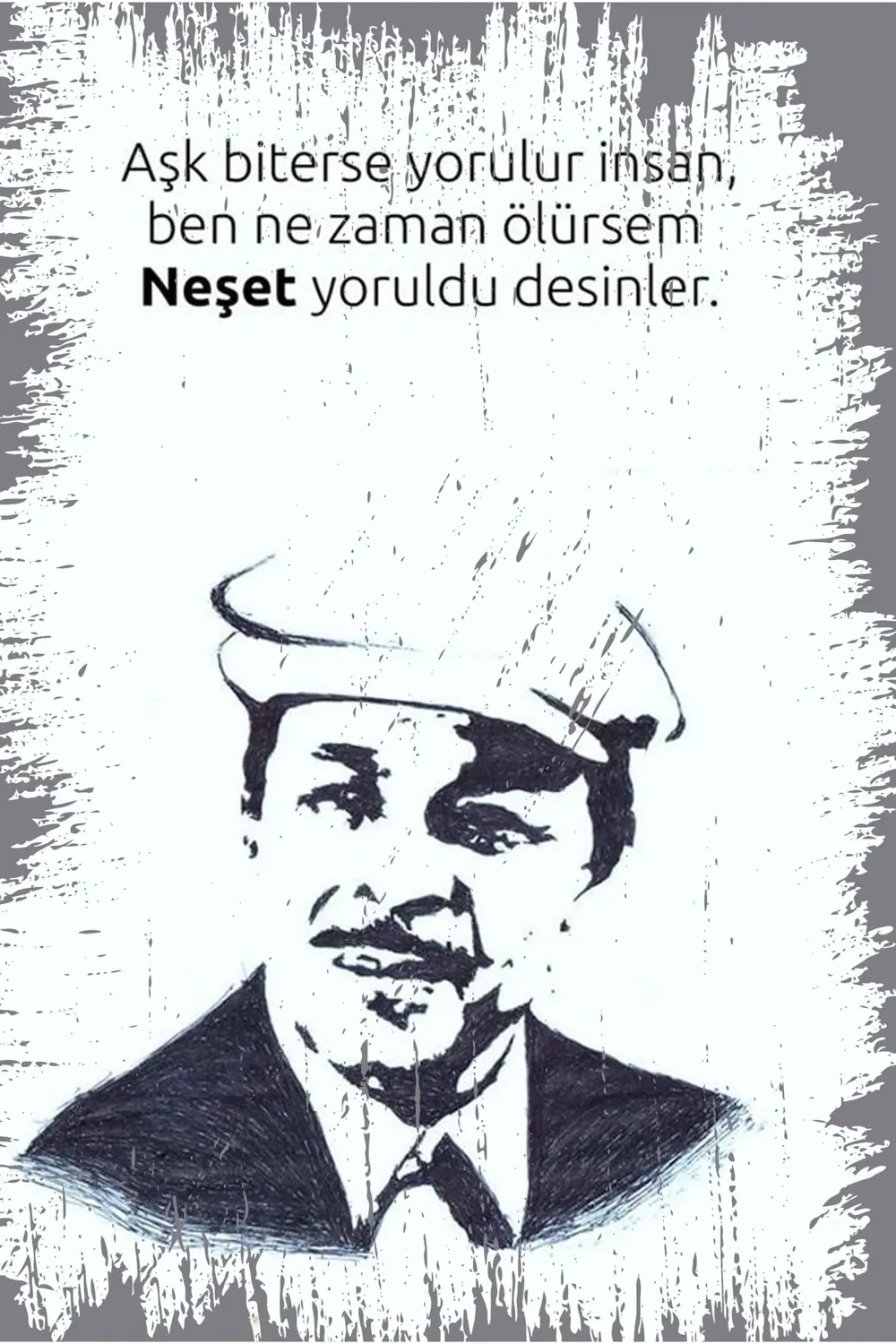 Neşet Ertaş Aşk Biterse Yorulur Insan Retro Ahşap Duvar Poster 20