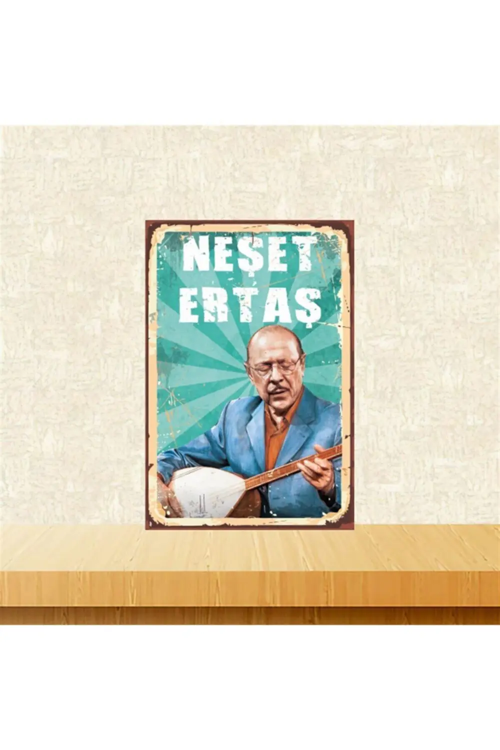 Neşet Ertaş Sazlı 20-30 Cm Retro Ahşap Tablo Tkfx4719 Neşet Ertaş Sazlı 20-30 Cm Retro Ahşap Tablo Tkfx4719