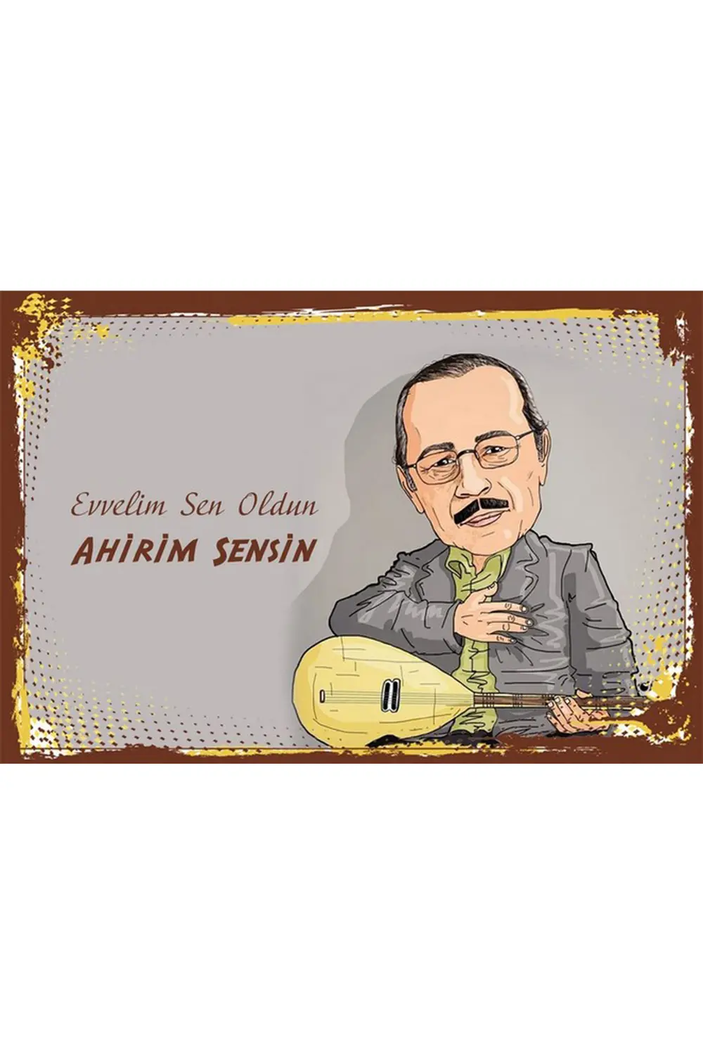 Neşet Ertaş Tasarımlı Ahşap Poster