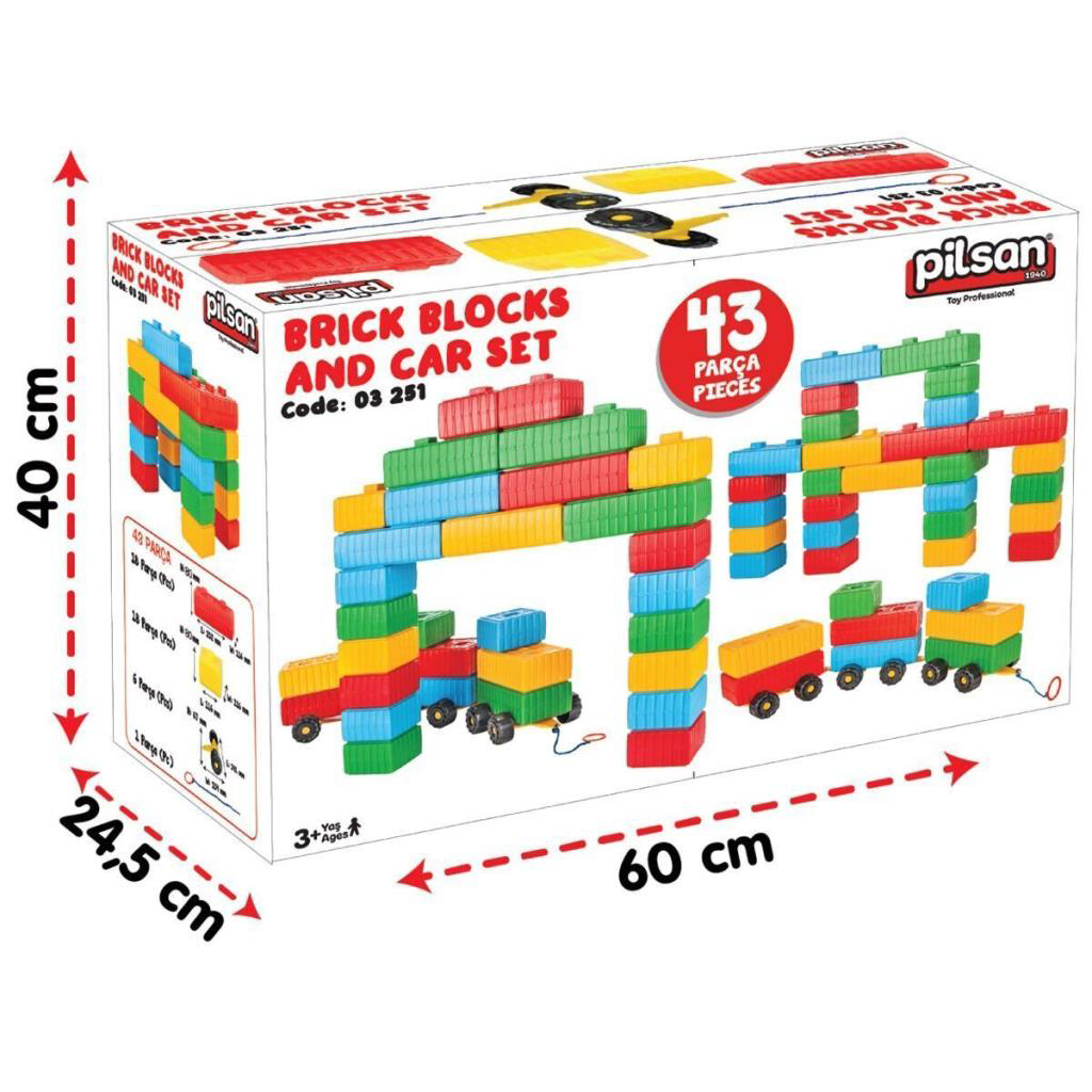 Nessiworld 03251 TUĞLA BLOK VE ARABA SETİ S172117281