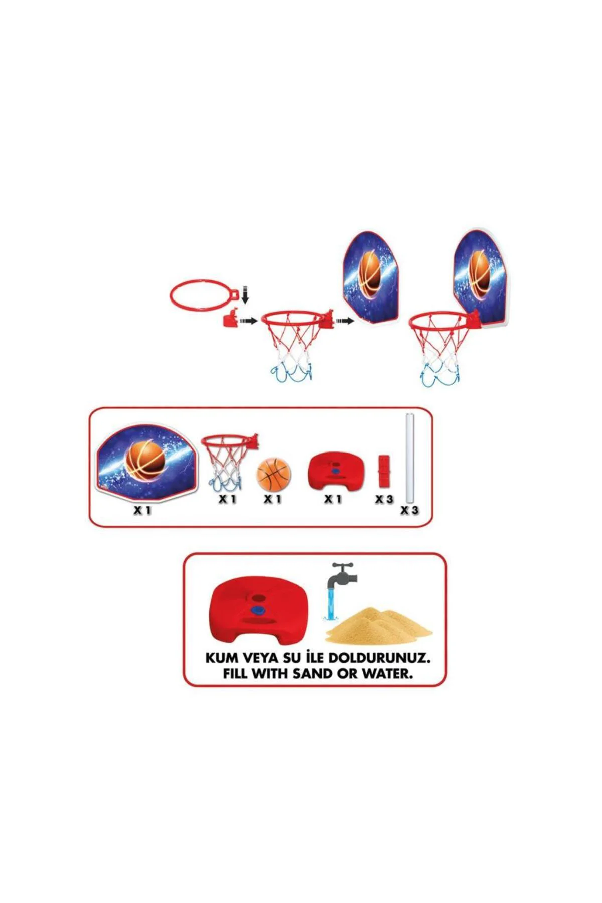 Nessiworld 03407 Dede Ayaklı Basket Potası