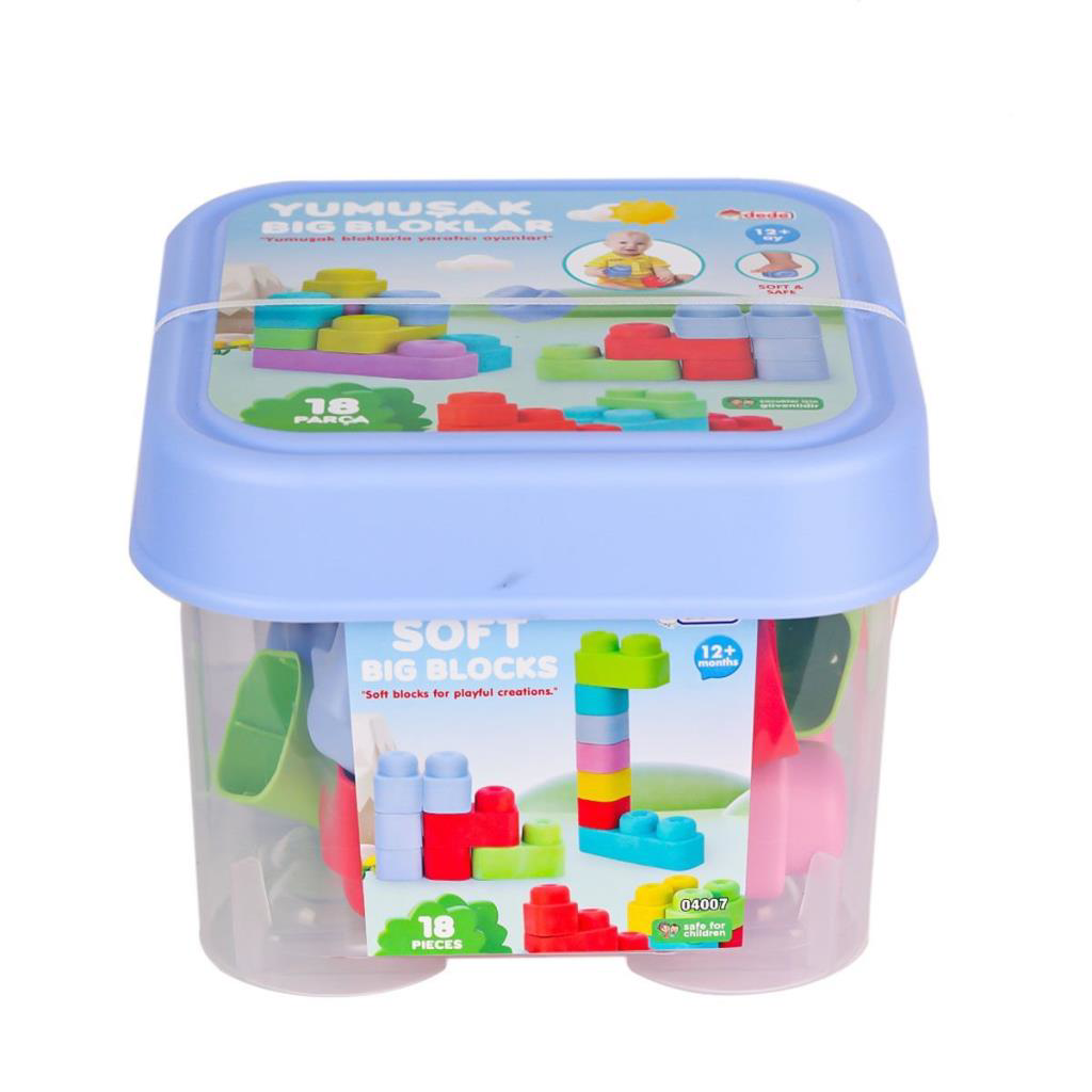 Nessiworld 04007 Yumuşak Big Bloklar Kova 18 Parça -Dede Nessiworld 04007 Yumuşak Big Bloklar Kova 18 Parça -Dede