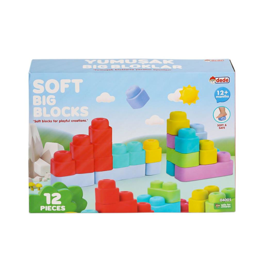 Nessiworld 04005 Yumuşak Big Bloklar 12 Parça -Dede Nessiworld 04005 Yumuşak Big Bloklar 12 Parça -Dede