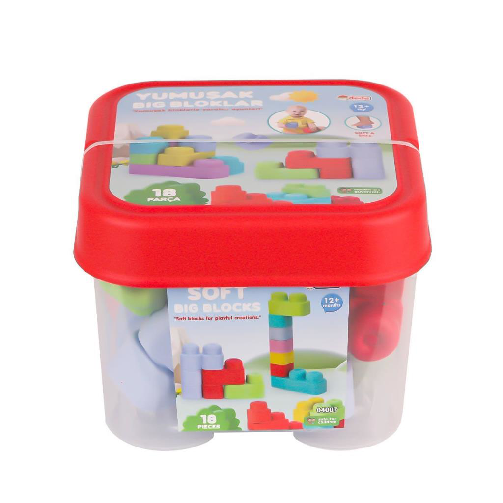 Nessiworld 04007 Yumuşak Big Bloklar Kova 18 Parça -Dede Nessiworld 04007 Yumuşak Big Bloklar Kova 18 Parça -Dede