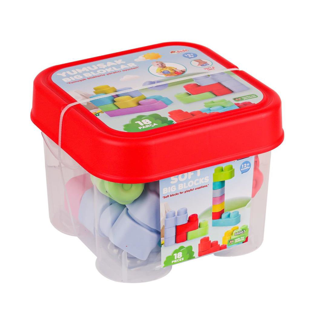 Nessiworld 04007 Yumuşak Big Bloklar Kova 18 Parça -Dede Nessiworld 04007 Yumuşak Big Bloklar Kova 18 Parça -Dede