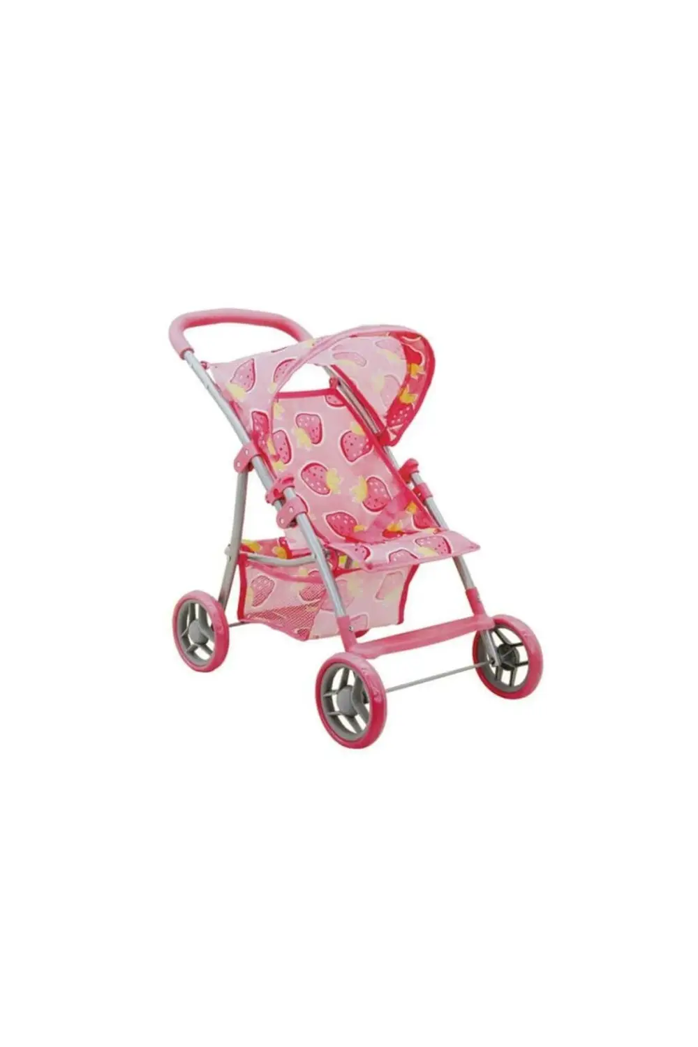 Nessiworld 09324 Çilek Desenli 4 Tekerlekli Puset -Sunman