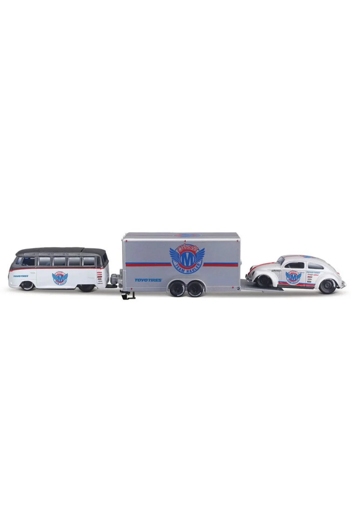 NessiWorld 1/64 Design Seri Yarış Takımı Römork ve Araç Set