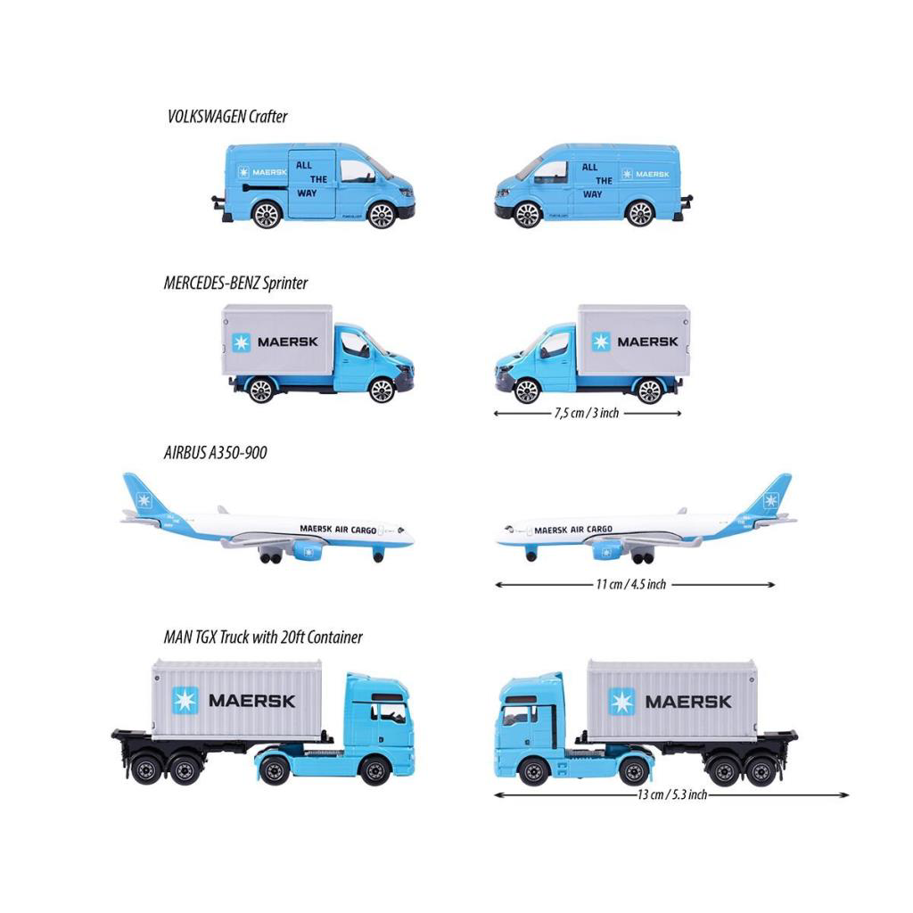 Nessiworld 212057290 Majorette MAERSK Lojistik Arabaları 4 Parça Nessiworld 212057290 Majorette MAERSK Lojistik Arabaları 4 Parça