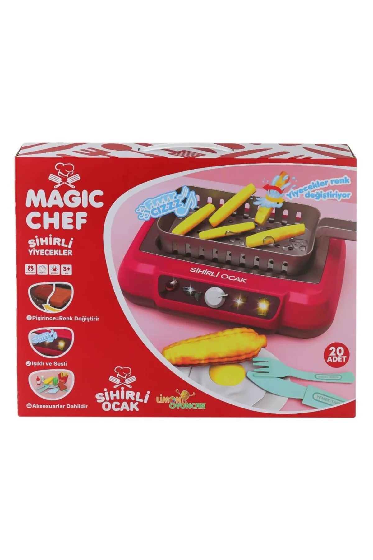 Nessiworld 2A550 Magic Chef Barbekü Ocak Seti -Limon Oyuncak