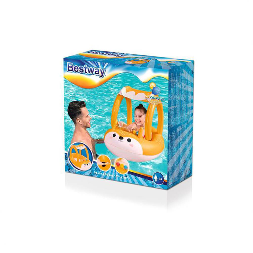 Nessiworld 34168 Bestway 94cm x 66cm Tilki Gölgeli Bebek Teknesi 