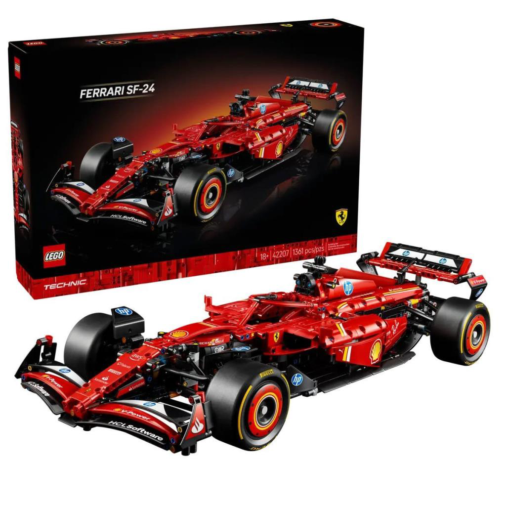 Nessiworld 42207 Lego Technic Ferrari SF-24 F1 Araba 1361 parça + Nessiworld 42207 Lego Technic Ferrari SF-24 F1 Araba 1361 parça +