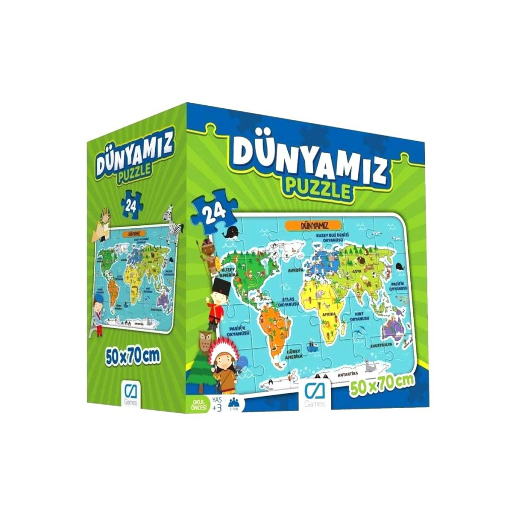 Nessiworld 5025 CA Games, Dünyamız 24 Parça Puzzle / +3 yaş Nessiworld 5025 CA Games, Dünyamız 24 Parça Puzzle / +3 yaş