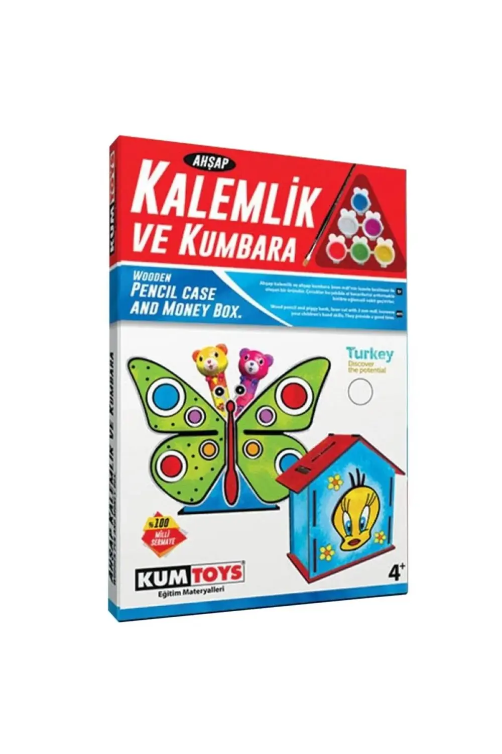 Nessiworld 5304 Ahşap Kalemlik ve Kumbara Seti