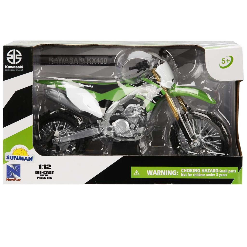 Nessiworld 57483 SUN- Kawasakı KX450 Yeşil 1:12 Nessiworld 57483 SUN- Kawasakı KX450 Yeşil 1:12