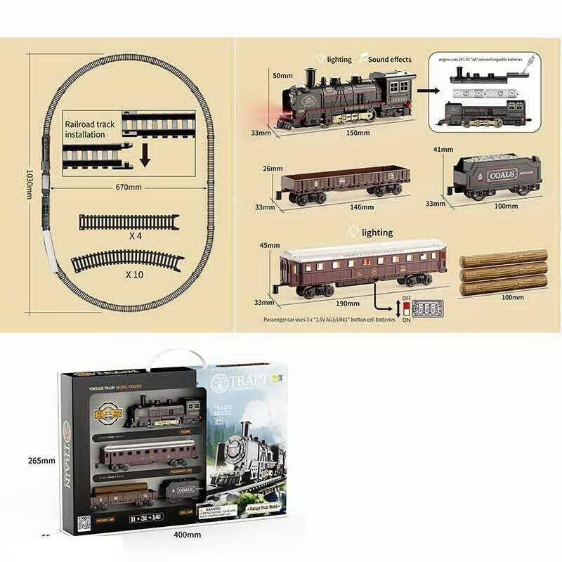 Nessiworld 621B RETRO VAGONLARI IŞIKLI LÜX TREN