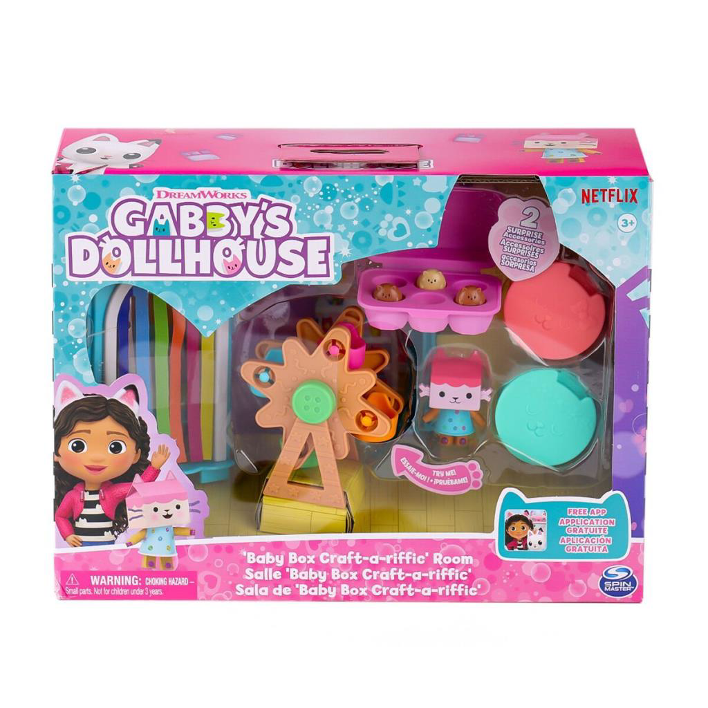 Nessiworld 69300 Gabbys Dollhouse Baby Box Cat Craft-a-Riffic Roo