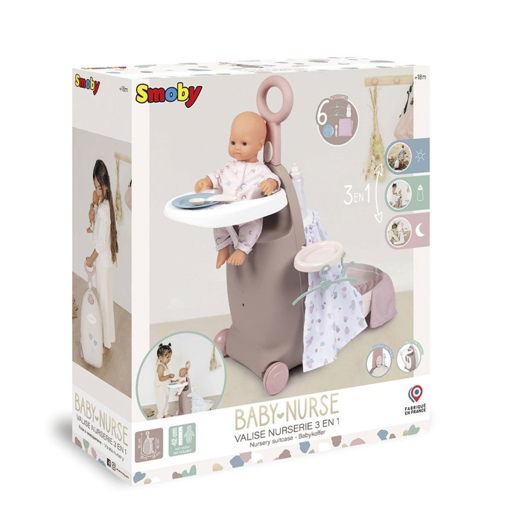 Nessiworld 7600220374 Baby Nurse Çocuk Odası Valizi 3 IN 1 -Smoby Nessiworld 7600220374 Baby Nurse Çocuk Odası Valizi 3 IN 1 -Smoby